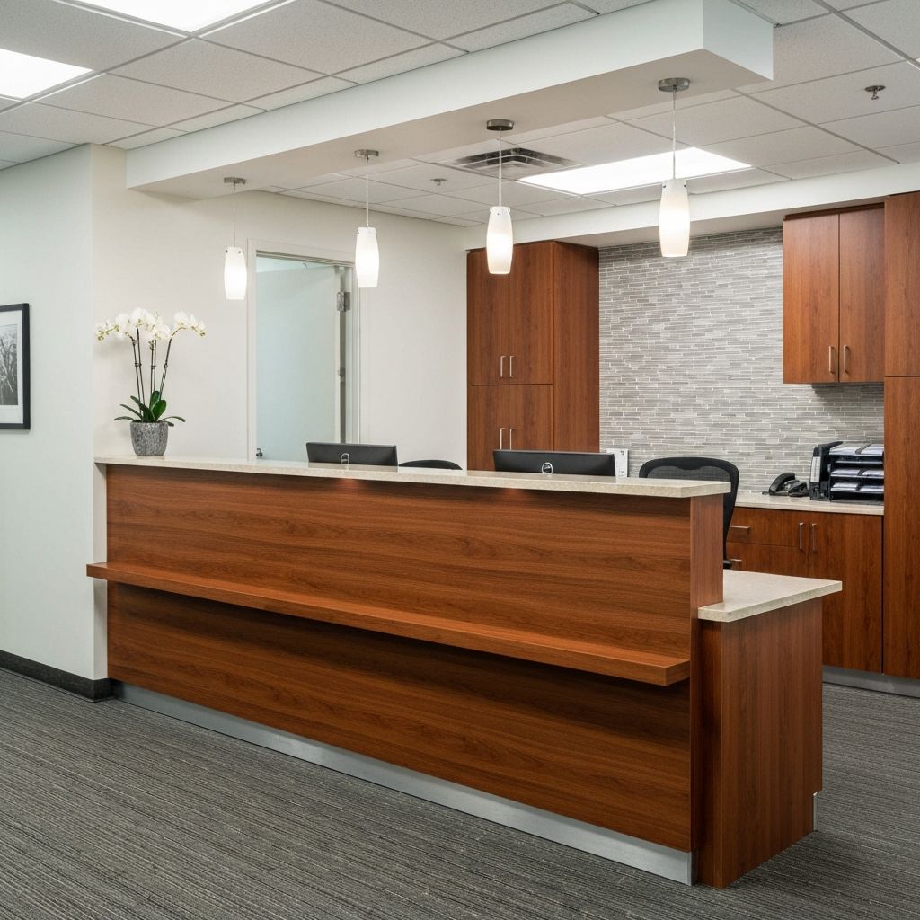 Reception desk installation