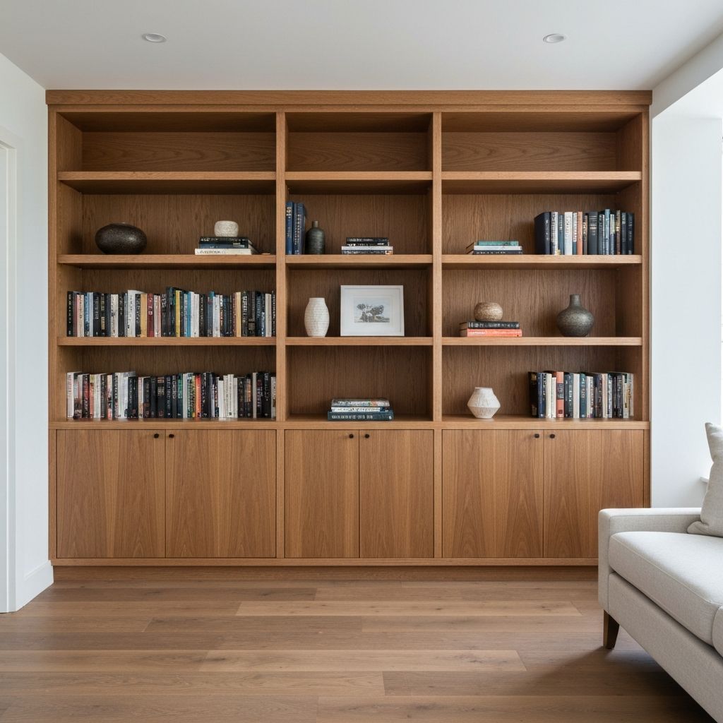 Built-in shelving unit